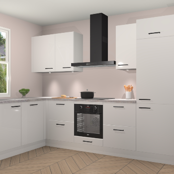 Zijdegrijze hoogglans keuken Beijing 108076