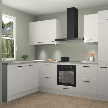 Zijdegrijze hoogglans keuken Beijing 108077