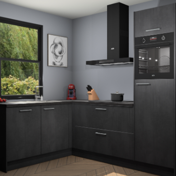 Beton Zwarte keuken Kinshasa 107673