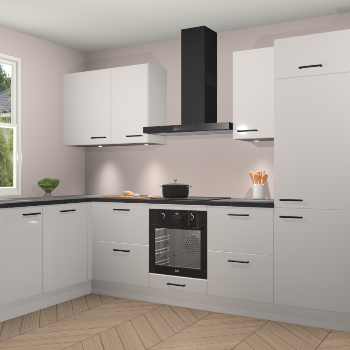 Zijdegrijze hoogglans keuken Beijing 108084