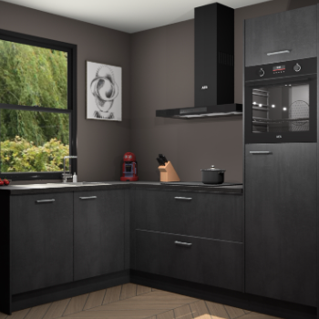 Beton Zwarte keuken Kinshasa 107674