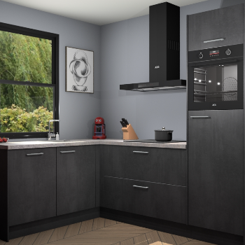 Beton Zwarte keuken Kinshasa 107703