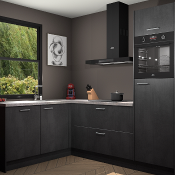 Beton Zwarte keuken Kinshasa 107704