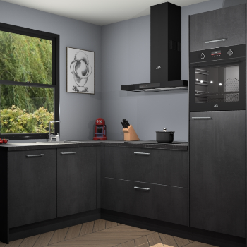 Beton Zwarte keuken Kinshasa 107709