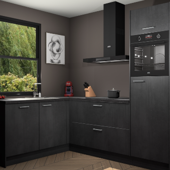 Beton Zwarte keuken Kinshasa 107710