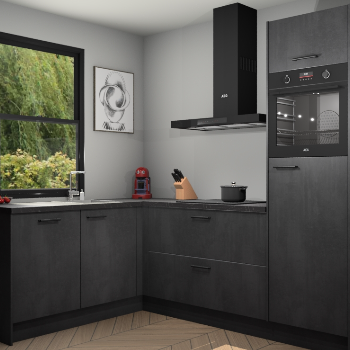 Beton Zwarte keuken Kinshasa 107712