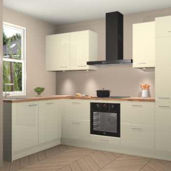 Magnolia hoogglans keuken Beijing 108090