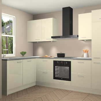 Magnolia hoogglans keuken Beijing 108160