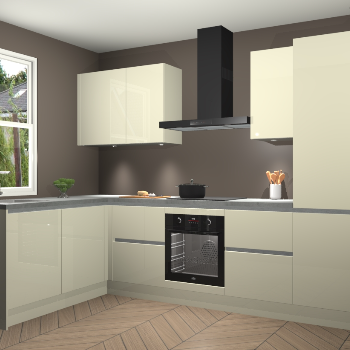 Magnolia hoogglans greeploze keuken Beijing 108161