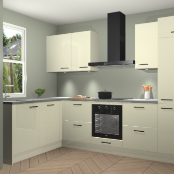 Magnolia hoogglans keuken Beijing 108163