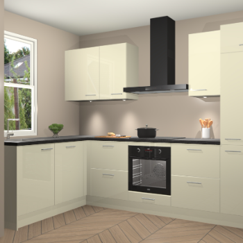 Magnolia hoogglans keuken Beijing 108166