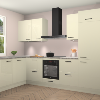 Magnolia hoogglans keuken Beijing 108178