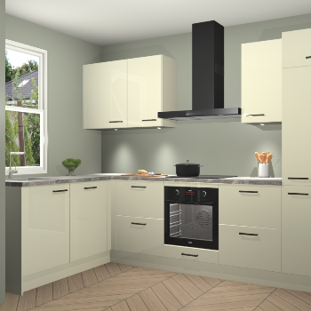 Magnolia hoogglans keuken Beijing 108179