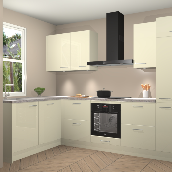 Magnolia hoogglans keuken Beijing 108184