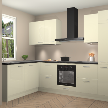 Magnolia hoogglans keuken Beijing 108190