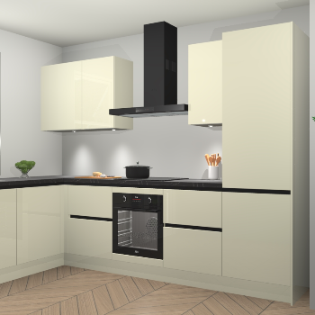 Magnolia hoogglans greeploze keuken Beijing 108194