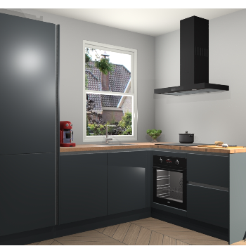 Onyxgrijze greeploze keuken Phuket 108313