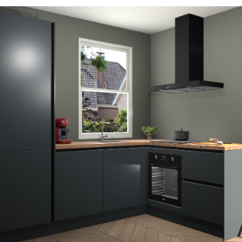 Onyxgrijze greeploze keuken Phuket 108316