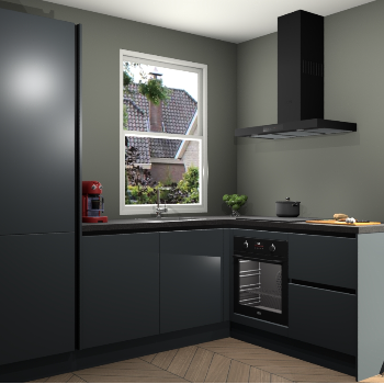 Onyxgrijze greeploze keuken Phuket 108336