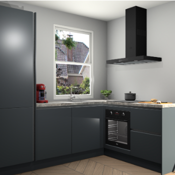 Onyxgrijze greeploze keuken Phuket 108339