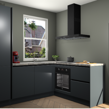 Onyxgrijze greeploze keuken Phuket 108342