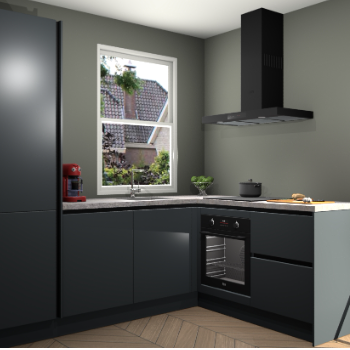 Onyxgrijze greeploze keuken Phuket 108348