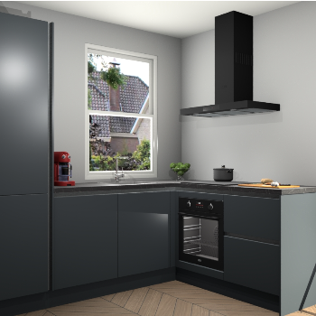 Onyxgrijze greeploze keuken Phuket 108351