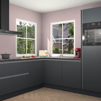 Onyxgrijze greeploze keuken Pai 108453