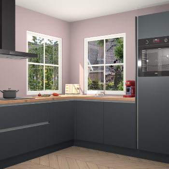 Onyxgrijze greeploze keuken Pai 108570