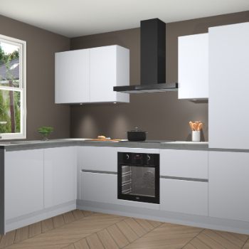 Sneeuwwitte greeploze keuken Beijing 108208