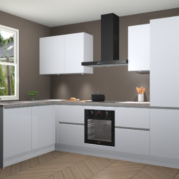 Sneeuwwitte greeploze keuken Beijing 108394