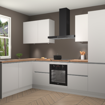 Zijdegrijze greeploze keuken Beijing 108466