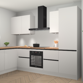 Zijdegrijze greeploze keuken Beijing 108469