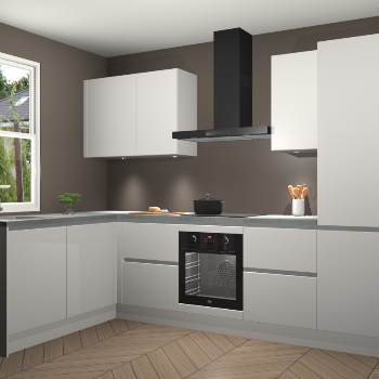 Zijdegrijze greeploze keuken Beijing 108611