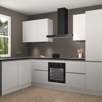 Zijdegrijze greeploze keuken Beijing 108712