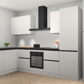 Zijdegrijze greeploze keuken Beijing 108715