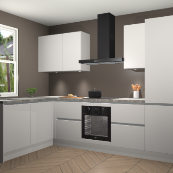 Zijdegrijze greeploze keuken Beijing 108802