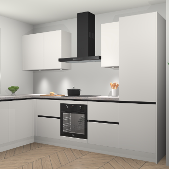 Zijdegrijze greeploze keuken Beijing 108817