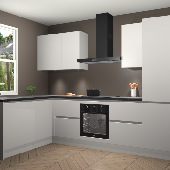 Zijdegrijze greeploze keuken Beijing 108827