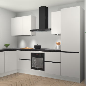 Zijdegrijze greeploze keuken Beijing 108830