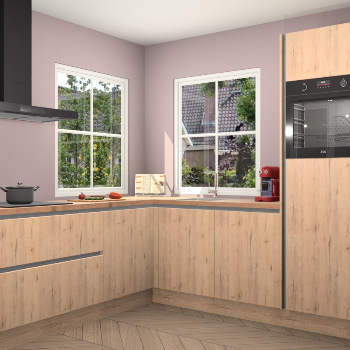 Madera Natuur greeploze keuken Pai 108605