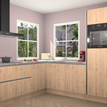 Madera Natuur greeploze keuken Pai 108635