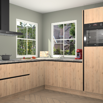 Madera Natuur greeploze keuken Pai 108638