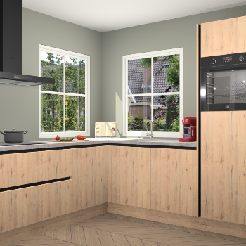 Madera Natuur greeploze keuken Pai 108644