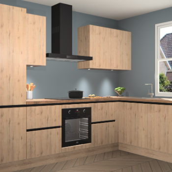 Madera Natuur greeploze keuken Geneve 108987