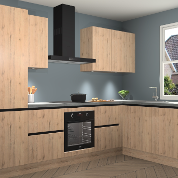 Madera Natuur greeploze keuken Geneve 109006