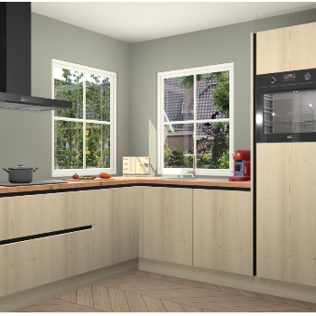 Vuren greeploze keuken Pai 108793