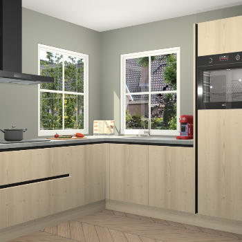 Vuren greeploze keuken Pai 108922