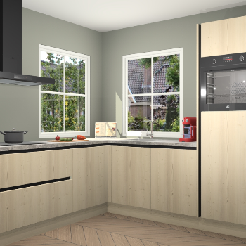 Vuren greeploze keuken Pai 108934