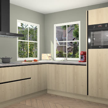 Vuren greeploze keuken Pai 108940